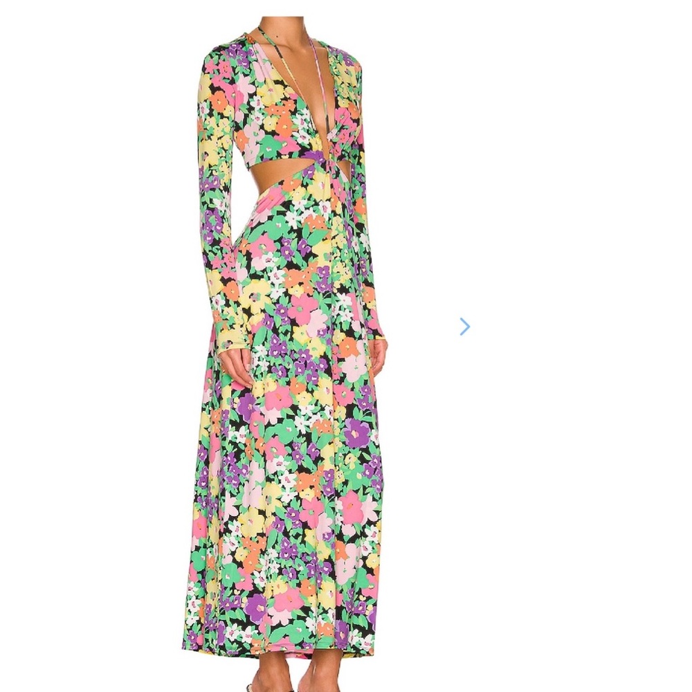 AFRM neon cutout dress